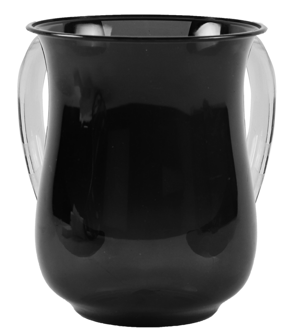 Acrylic Wash Cup black With Clear Handles 5"