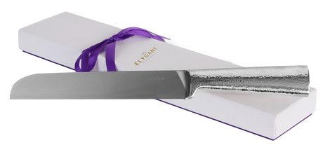 Straight Hammered Knife Stainless Steel 13" Non Serrated - LEHADAR
