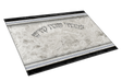 Tempered Glass Challah Board Silver & Black Marble 13.5" x 9.5" - LEHADAR