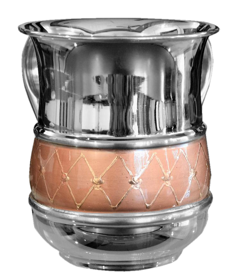Stainless Steel Wash Cup - Rose Gold Diamonds - LEHADAR
