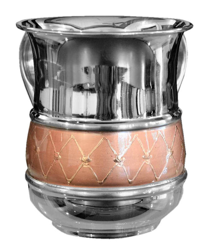Stainless Steel Wash Cup - Rose Gold Diamonds - LEHADAR