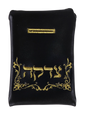 Magnetic car or refrigerator Faux Leather Tzedakah Bag - Black 3"x5" - LEHADAR