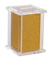 Acrylic Tzedakah Box With Poles 5 x 3" - LEHADAR