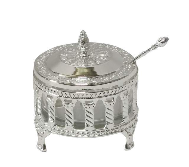 Silver Plated Honey Dish Royal palace design - LEHADAR