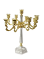 Silver & Gold Filigree Candelabra 9 Light 16" - LEHADAR