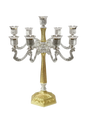 Silver & Gold Filigree Candelabra 9 Light 17" - LEHADAR