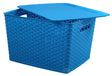 Plastic Storage Container box with Lid, Blue - LEHADAR