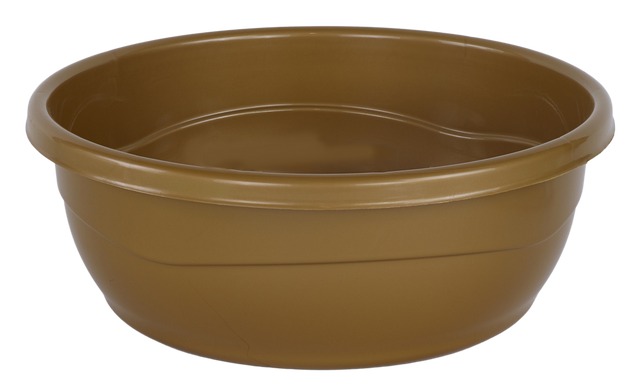 Plastic Washing Bowl Metallic Gold (Case Quantity 60 PC) - LEHADAR