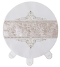 Matzah Cover Faux Leather with Velvet & Crystals 3 Pockets 40cm with Hard Plastic - LEHADAR