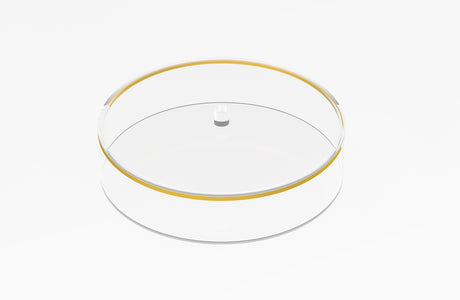 Acrylic Matzoh Box Crystal Clear - Gold Trim 12.5‰۝W X 3‰۝H - LEHADAR