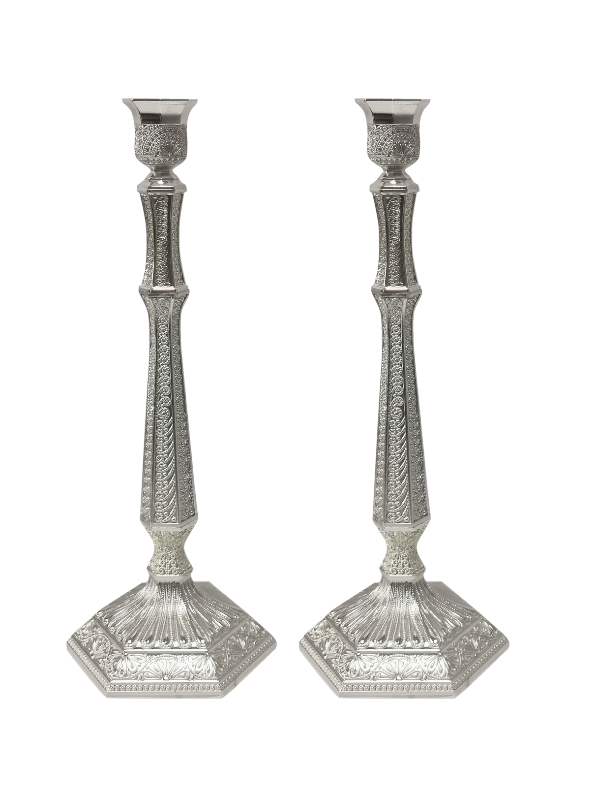 Large Candlesticks 15" Filigree Design - LEHADAR