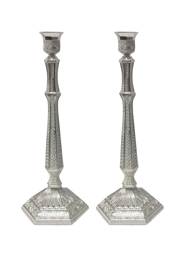 Large Candlesticks 15" Filigree Design - LEHADAR