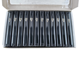 Case of 32 Black Plastic Mezuzah Covers-Gold 'Shin 10 Cm - LEHADAR