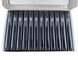 Case of 24 Black Plastic Mezuzah Covers-Gold 'Shin - LEHADAR