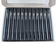 Case of 24 Black Plastic Mezuzah Covers-Gold 'Shin - LEHADAR