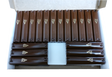 Case Of 36 Brown Plastic Mezuzah Covers-Gold 'Shin 7 Cm - LEHADAR