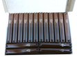 Case Of 32 Brown Plastic Mezuzah Covers-Gold 'Shin 10 Cm - LEHADAR