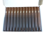 Case Of 24 Brown Plastic Mezuzah Covers-Gold 'Shin - LEHADAR