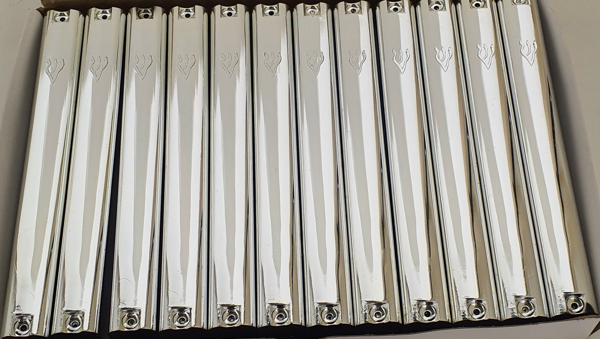 Case Of 24 Plastic Mezuzah Covers-with 'Shin - LEHADAR