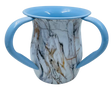 Washing Cup blue-Beige Marble - LEHADAR