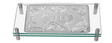 Silver Plated & Glass Challah Board - Silver Standoffs - LEHADAR