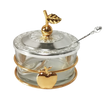 Honey Dish With Apple Shapes Gold & Silver - LEHADAR