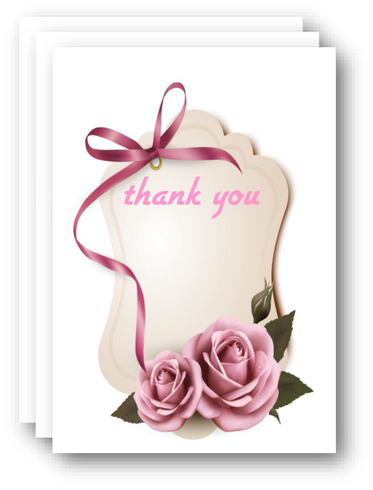 5 Thank You Cards 4.5"x3" - LEHADAR