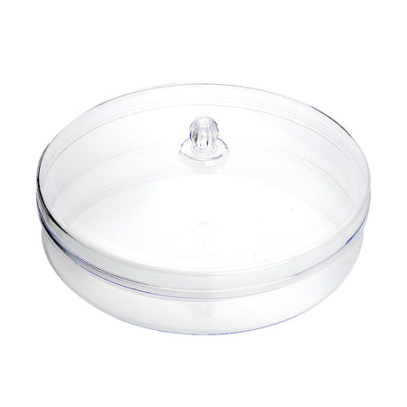 Matzah Holder Round Acrylic - Clear 12" {61014-C} - LEHADAR