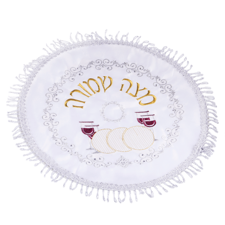 Matzah Cover Round 1 Pocket Small w Hard Plastic 13 " - LEHADAR