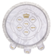 Matzah Cover Brocade 3 Pockets with Hard Plastic 18" - LEHADAR