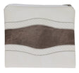 Tzedakah / Gartel Bag Leather Look Beige And Brown 7.5X7" - LEHADAR