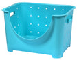 Stackable Plastic Storage Container, Blue Stacking Bins - LEHADAR