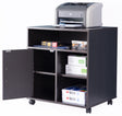 Printer Kitchen Office Storage Stand With Casters, Black - LEHADAR