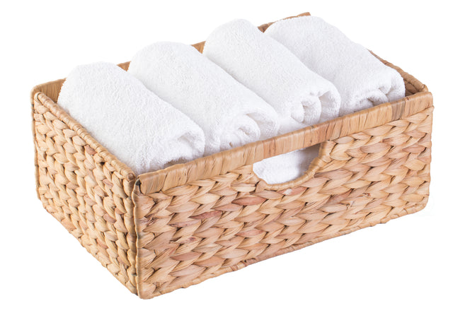 Foldable Natural Water Hyacinth Storage Bin, Small - LEHADAR