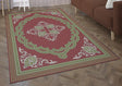 Deerlux Transitional Living Room Area Rug with Nonslip Backing, Red Medallion Pattern, 9 x12 ft Extra Large - LEHADAR