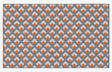 Deerlux Modern Living Room Area Rug with Nonslip Backing, Geometric Gray and Orange Trellis Pattern, 5 x 7 ft Medium - LEHADAR