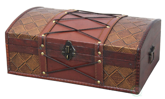 Pirate Treasure Chest with Leather X - LEHADAR