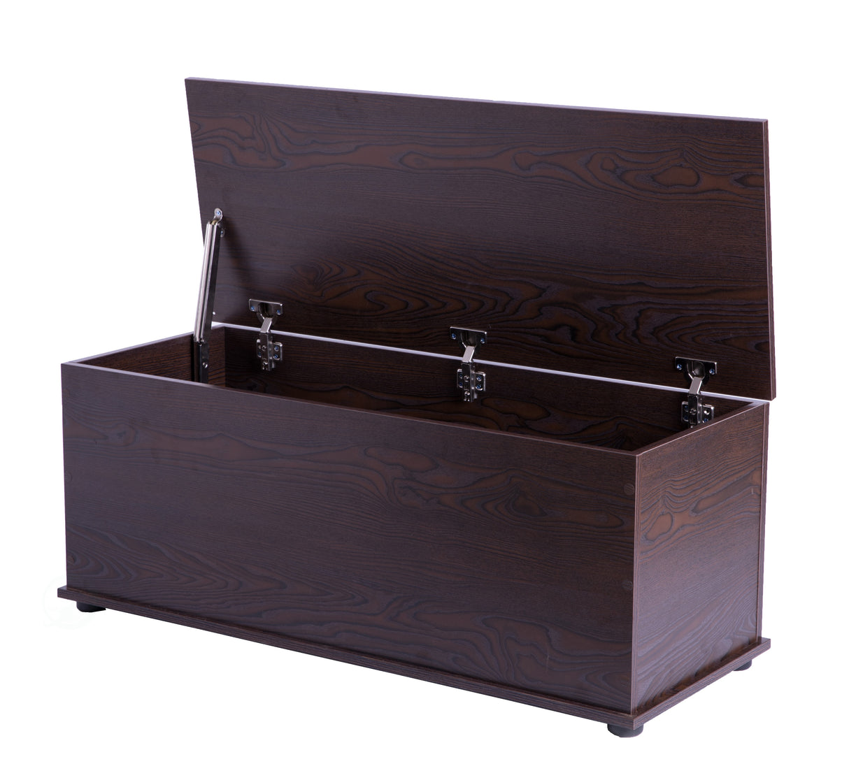 Large Storage Toy Box with Soft Closure Lid, Wooden Organizing Furniture Storage Chest, Brown - LEHADAR