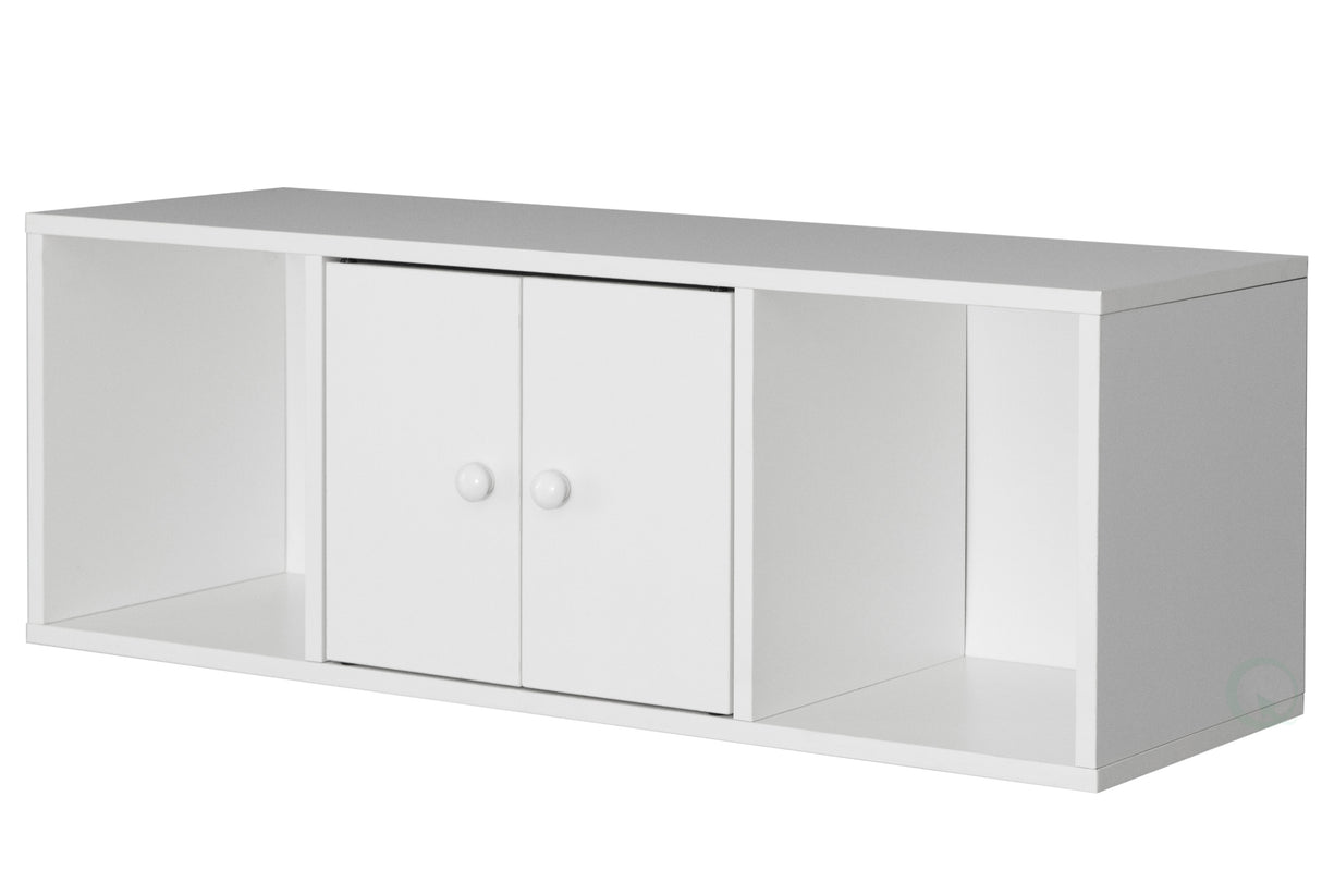 Wall Mounted Computer Cabinet Floating Hutch, White - LEHADAR