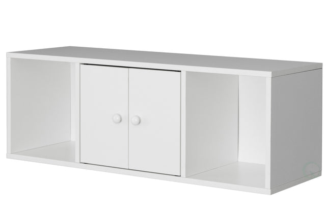 Wall Mounted Computer Cabinet Floating Hutch, White - LEHADAR