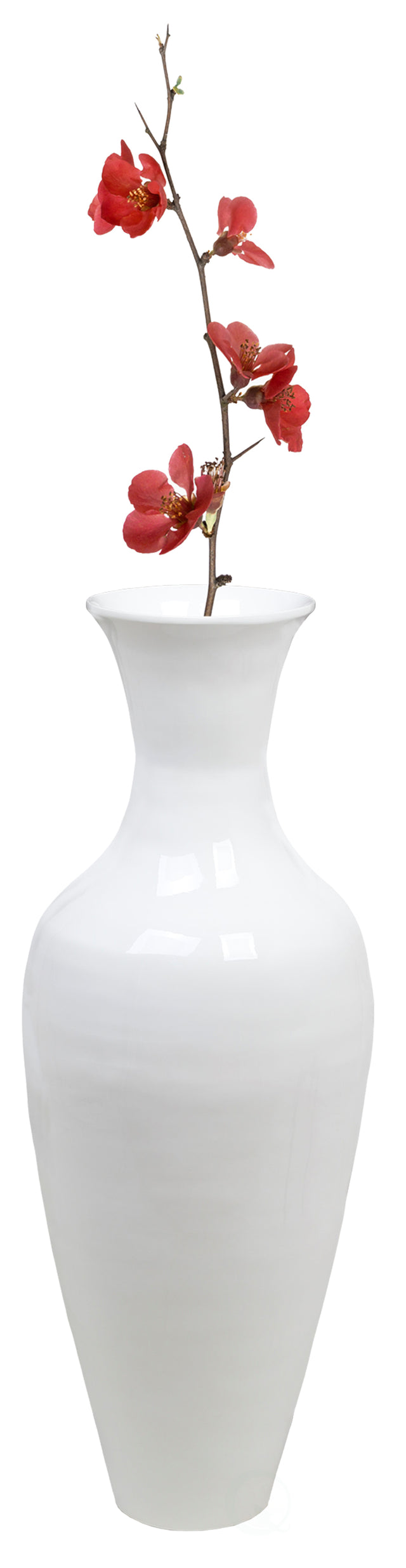 Uniquewise Tall Floor Vase, 37 Inch White Bamboo Vase, Modern Vase for Dining, Living Room, Entryway, Large Flower Holder, Classic Floor Vase for Home Decor - LEHADAR