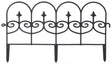 Decorative Black Vinyl Garden Patio Lawn Fence Landscape Panel Border Ornamental Edging - LEHADAR