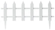 White Vinyl Garden Lawn Picket Fence Patio Flower Bed Garden Lawn Gate - LEHADAR