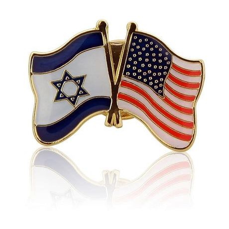 USA & ISRAEL" FLAG PIN 2 X 1.5 CM - LEHADAR