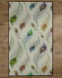 Deerlux Modern Animal Print Living Room Area Rug with Nonslip Backing, Peacock Pattern, 8 x 10 Ft Large - LEHADAR