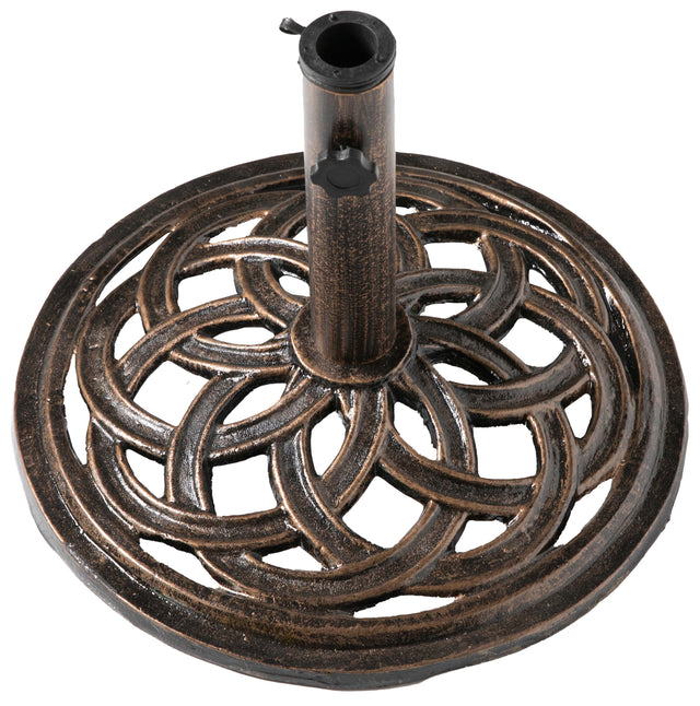 Outdoor Patio Cast Iron Umbrella Base Holder Stand 20 Lb. Round - LEHADAR