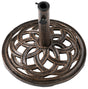Outdoor Patio Cast Iron Umbrella Base Holder Stand 20 Lb. Round - LEHADAR