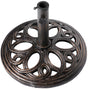 Decorative Cast Iron Patio Umbrella Base, 24 lbs Round - LEHADAR
