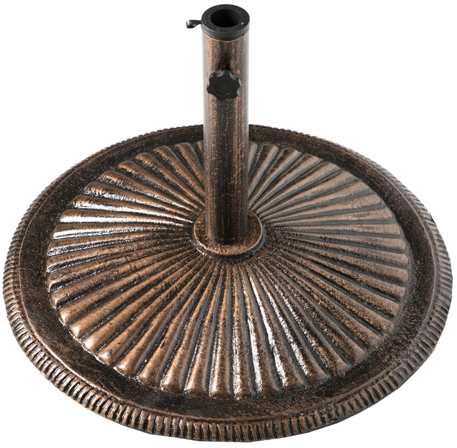 Outdoor Antique Cast Iron Umbrella base Holder, 49 lbs Bronze Large - LEHADAR