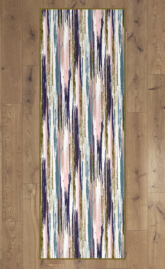 Deerlux Modern Living Room Area Rug with Nonslip Backing, Abstract Brushstrokes and Glitter Pattern, 2.5 x 6.5 Ft Runner - LEHADAR
